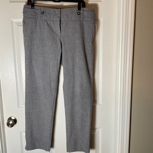 BCX Junior's Straight-Leg Trouser Pants Light Gray Size 13 Flat Front Clasp